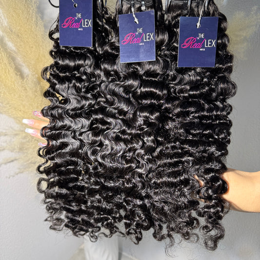 (3Bundles)Indian Curly Virgin Hair Bundles