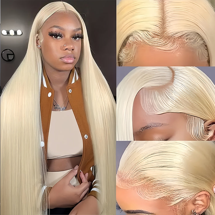 613 Straight 13×4 Transparent Lace Virgin Human Hair Wigs