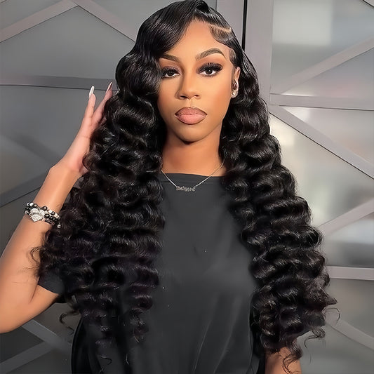 Loose Deep Wave 13x4 Transparent Lace Virgin Hair Wigs