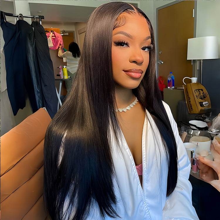 Straight 13×4 Transparent Lace Virgin Hair Wigs