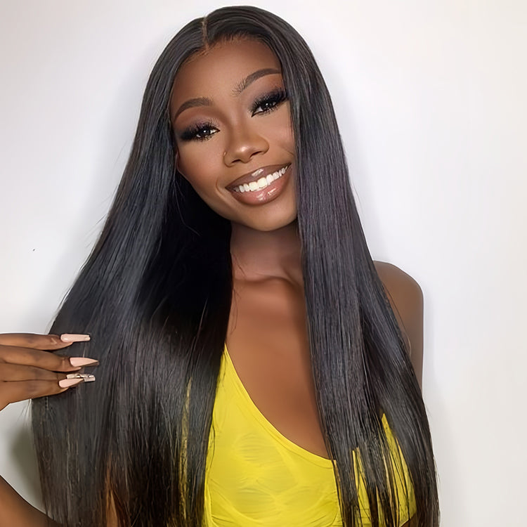 Straight 13×4 Transparent Lace Virgin Hair Wigs