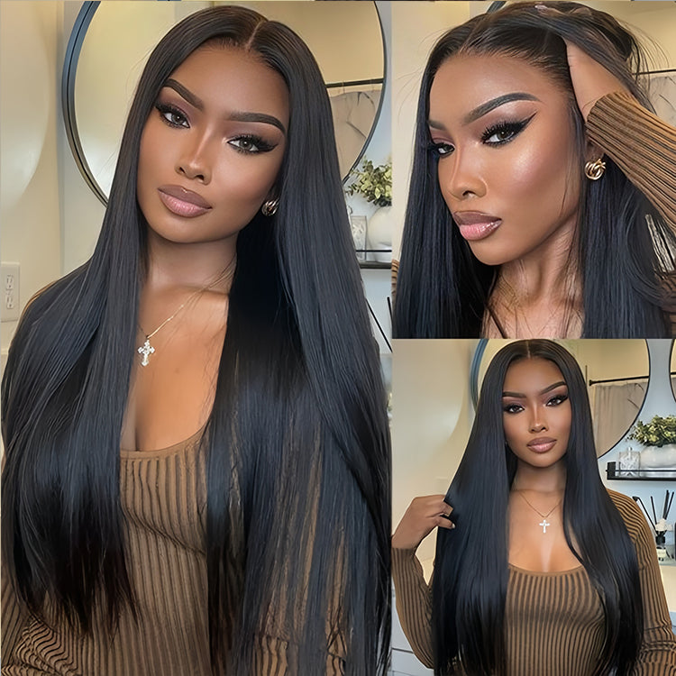 Straight 13×4 Transparent Lace Virgin Hair Wigs