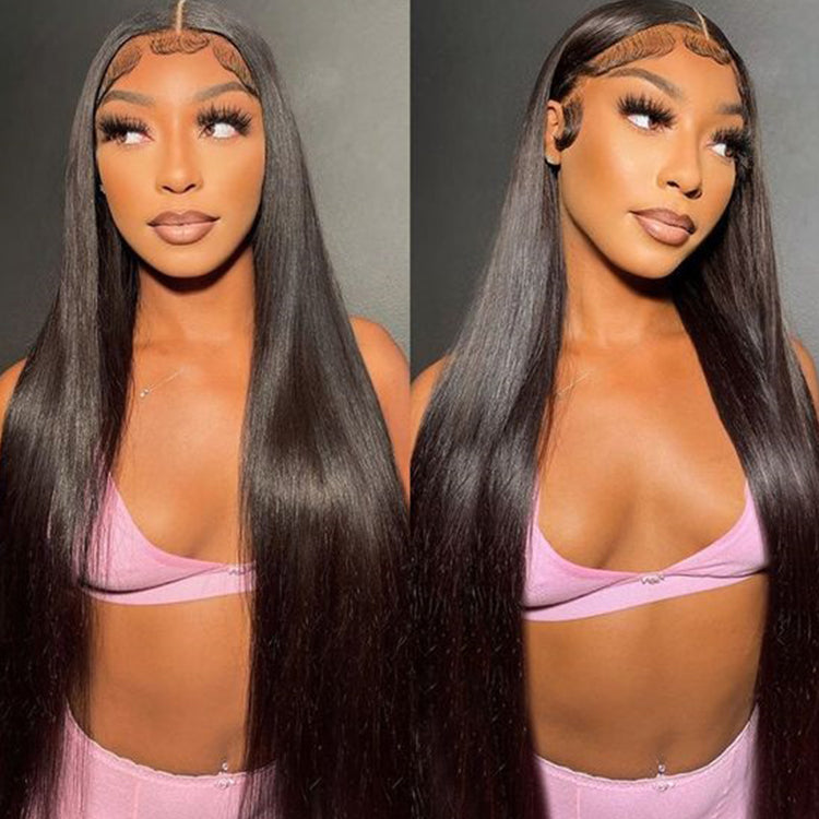 Straight 13×4 Transparent Lace Virgin Hair Wigs
