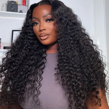 Water Curly 13x4 Transparent Lace Virgin Hair Wigs