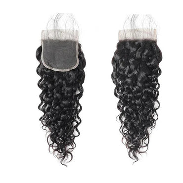 (3Bundles+4x4 Lace Closure)Water Wave Virgin Human Hair