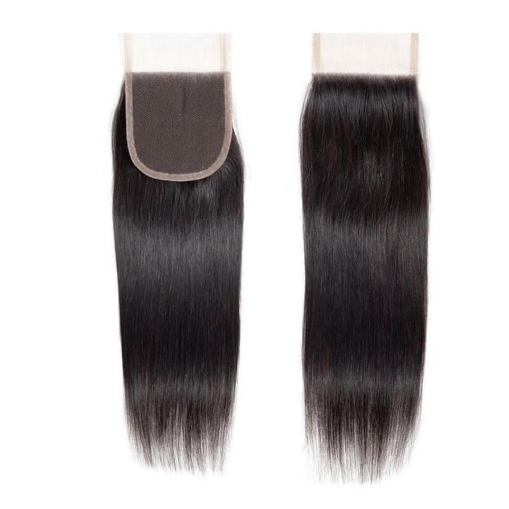 (3Bundles+4x4 Lace Closure)Straight Virgin Human Hair