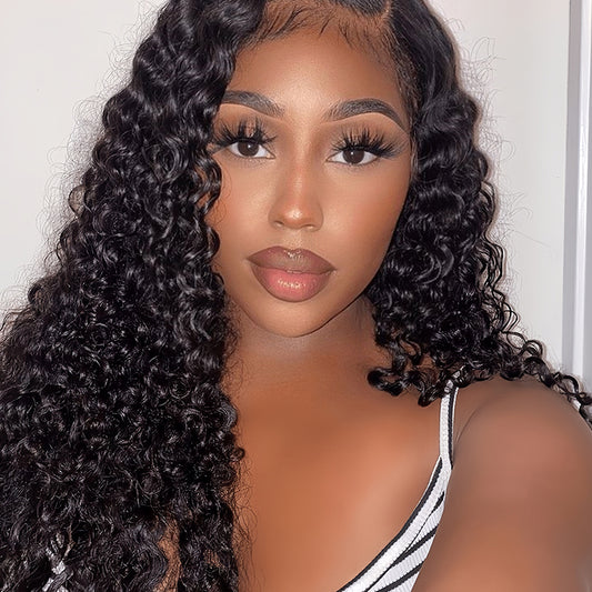 Burmese Curly 13×4 Transparent Lace Virgin Human Hair Wigs