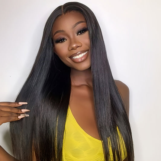 Straight 13×4 Transparent Lace Virgin Hair Wigs